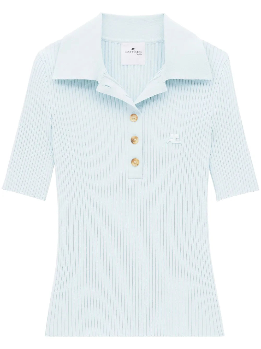 Signature Ribbed Polo Top