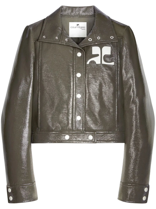 Reedition Vinyl Appliqué-Logo Jacket
