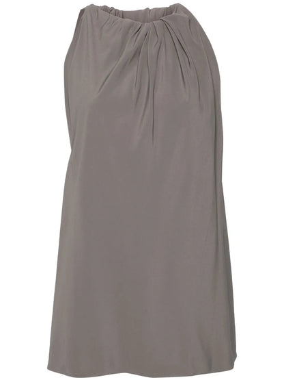 Gathered Crepe Tank Top