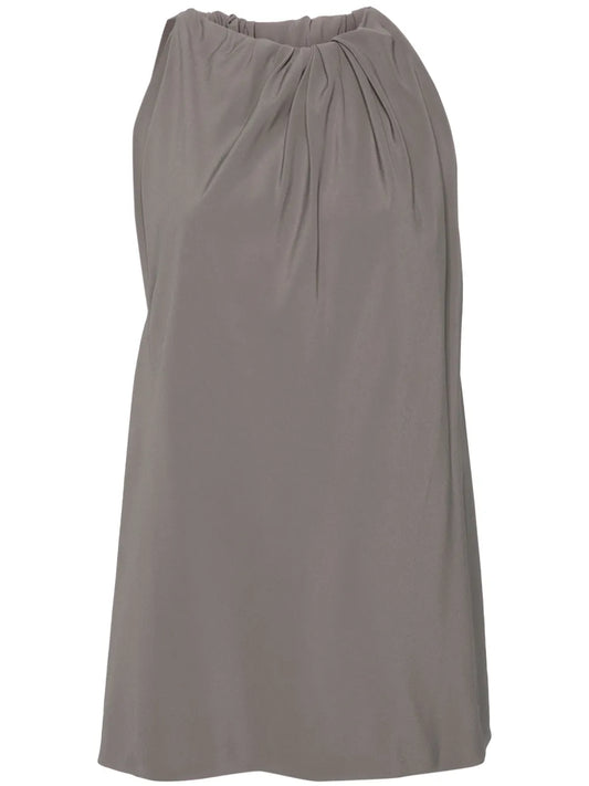 Gathered Crepe Tank Top