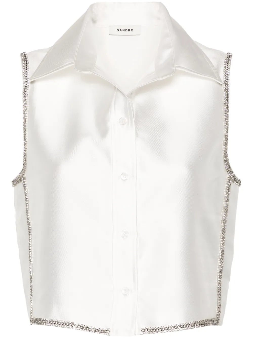 Sleeveless Twill Shirt