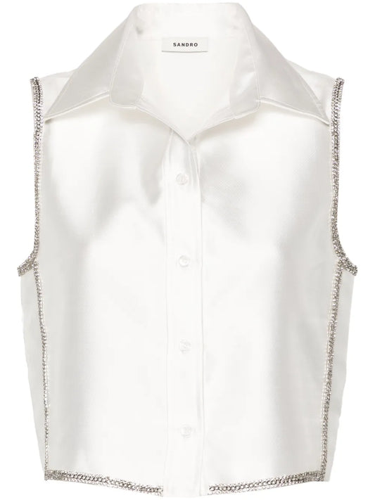 Sleeveless Twill Shirt