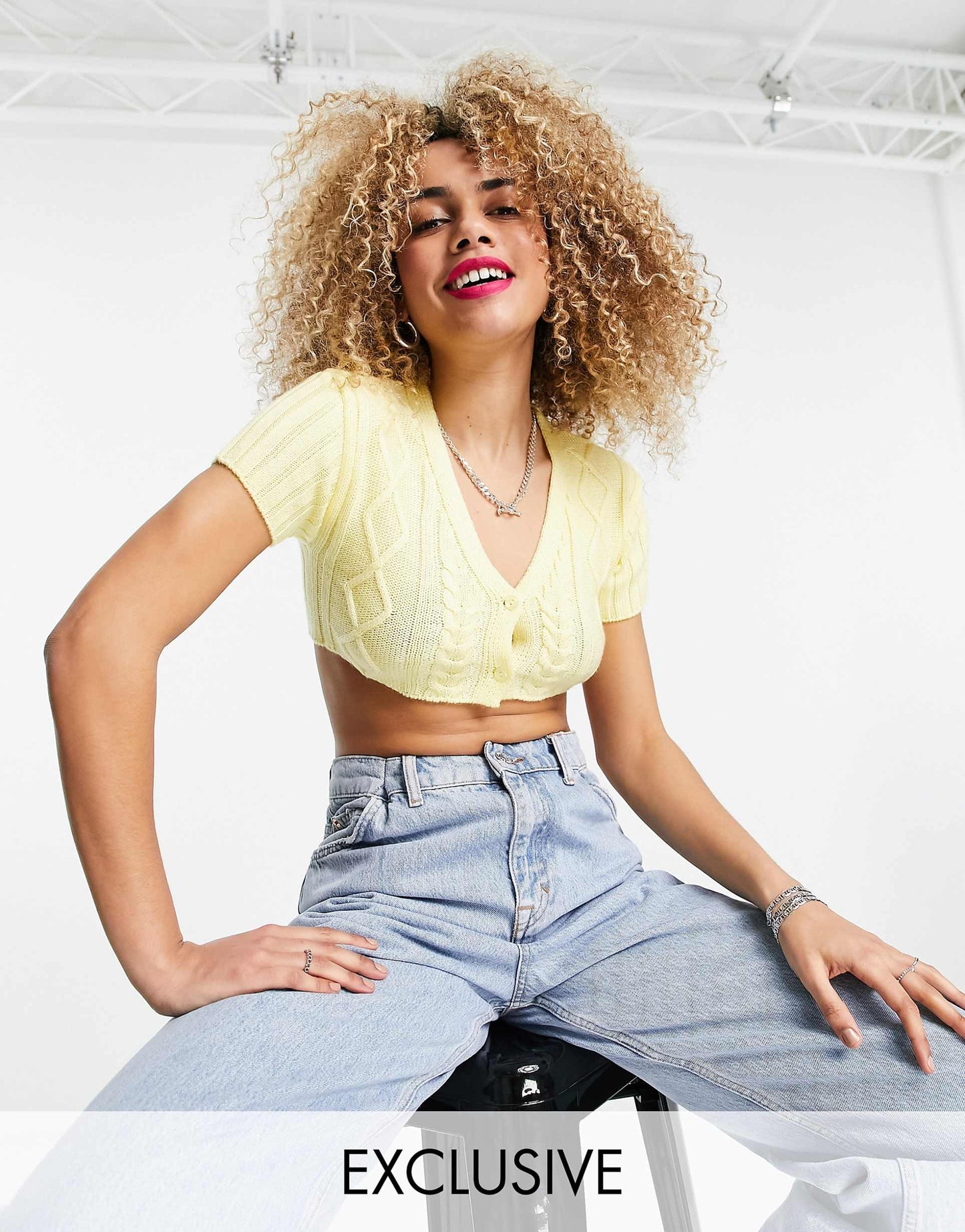 Knitted Super Crop Cardigan