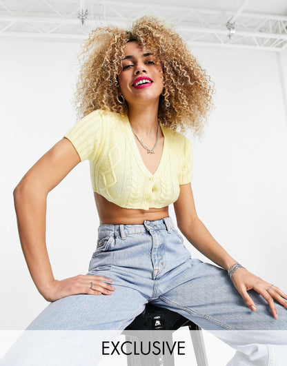 Knitted Super Crop Cardigan