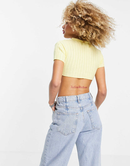 Knitted Super Crop Cardigan