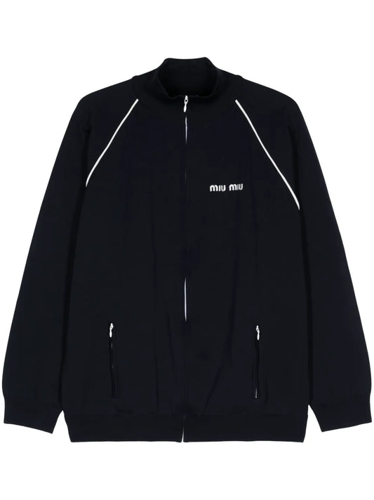 Logo-Embroidered Bomber Jacket