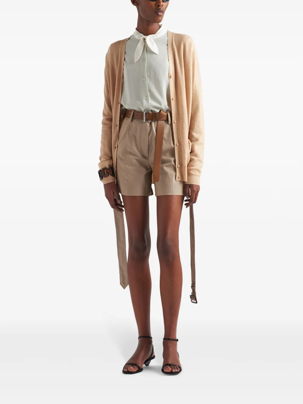 Triangle-Logo Cashmere Cardigan