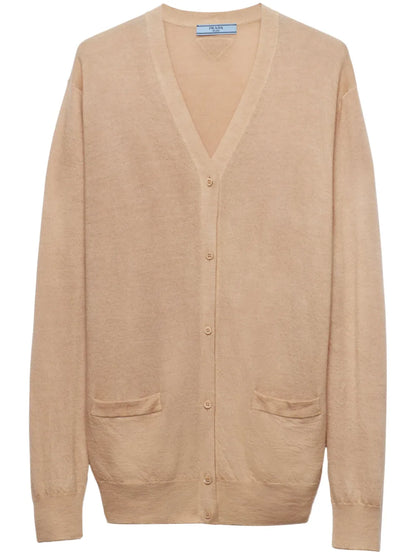 Triangle-Logo Cashmere Cardigan