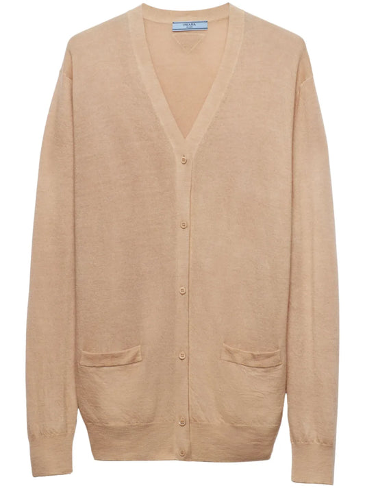 Triangle-Logo Cashmere Cardigan