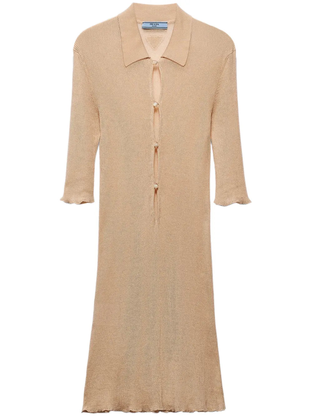 Ribbed-Knit Cotton Mini Dress
