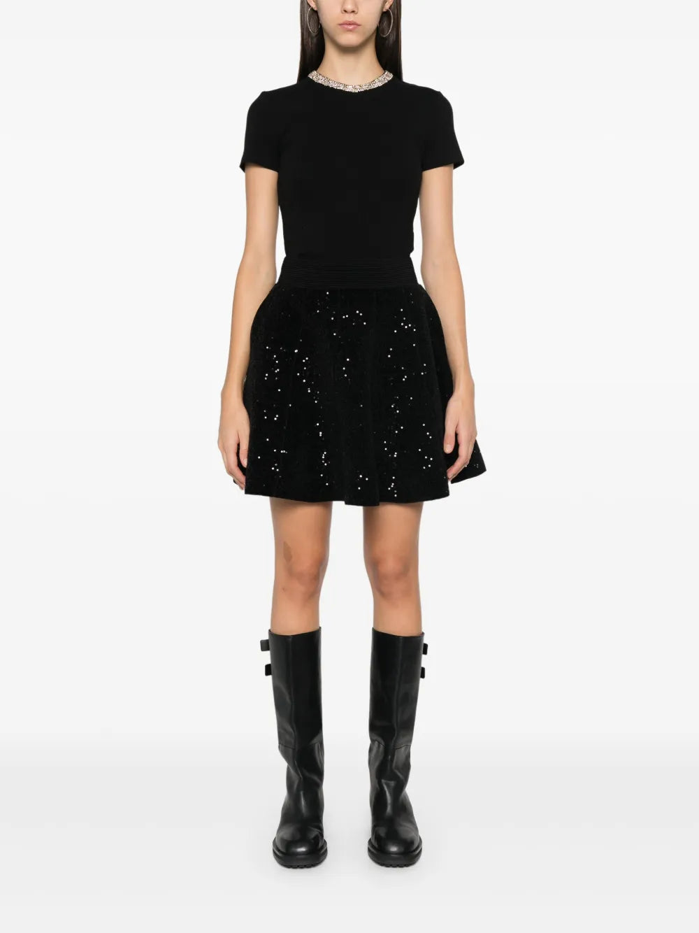 Rhinestone-Embellished T-Shirt