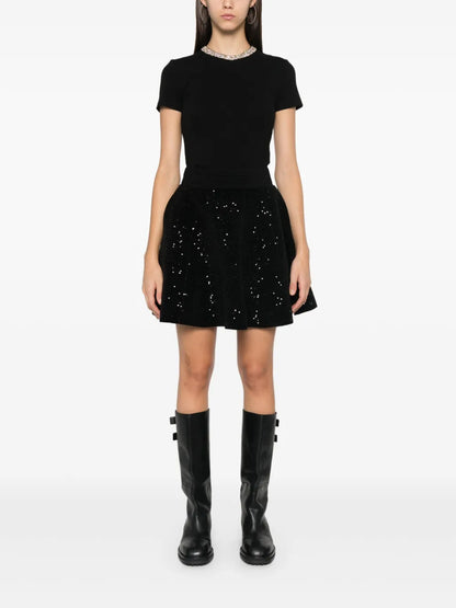 Rhinestone-Embellished T-Shirt