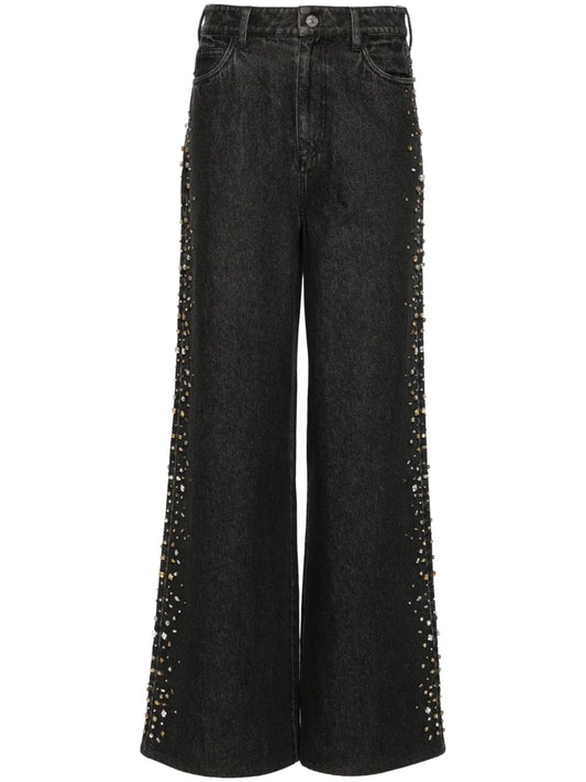 Crystal-Embellished Jeans