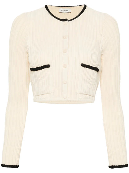 Pointelle-Knit Cardigan