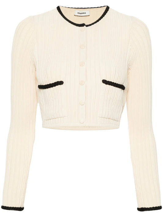 Pointelle-Knit Cardigan