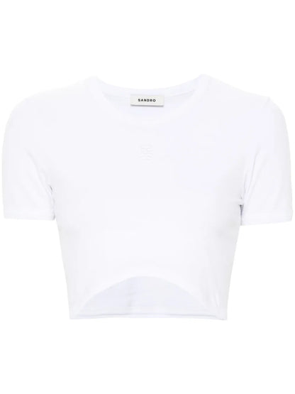 Logo-Embroidered Cropped T-Shirt