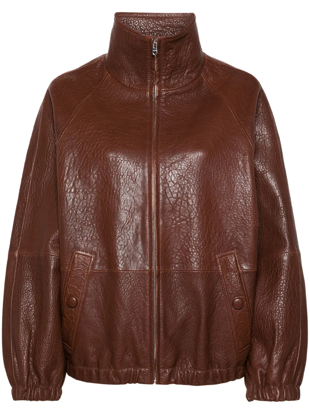 Zip-Up Leather Jacket