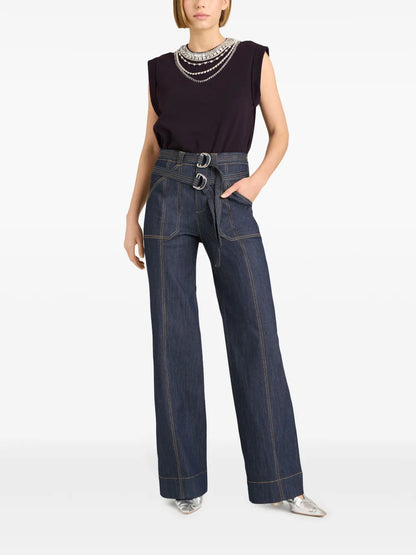 Bella Necklace-Embellished T-Shirt