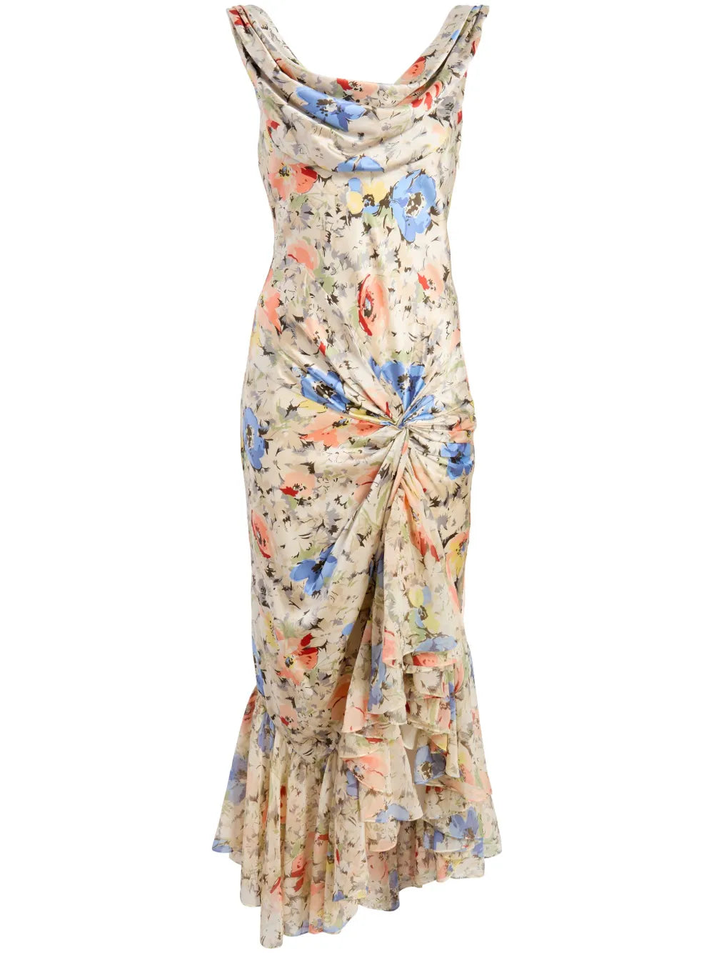Ciara Painted Garden-Print Dress