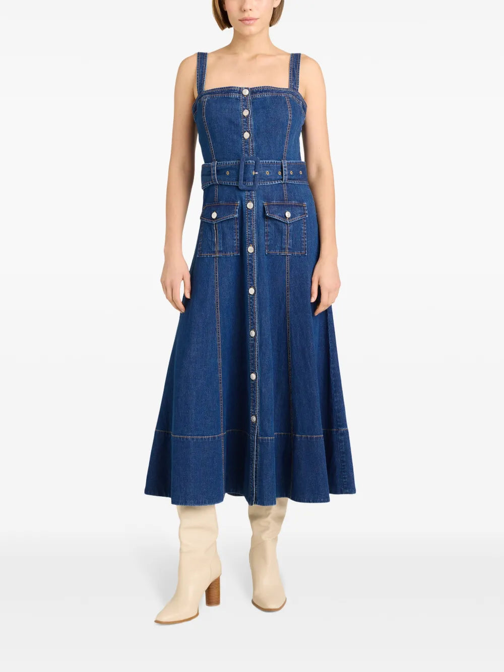 Vega Denim Midi Dress