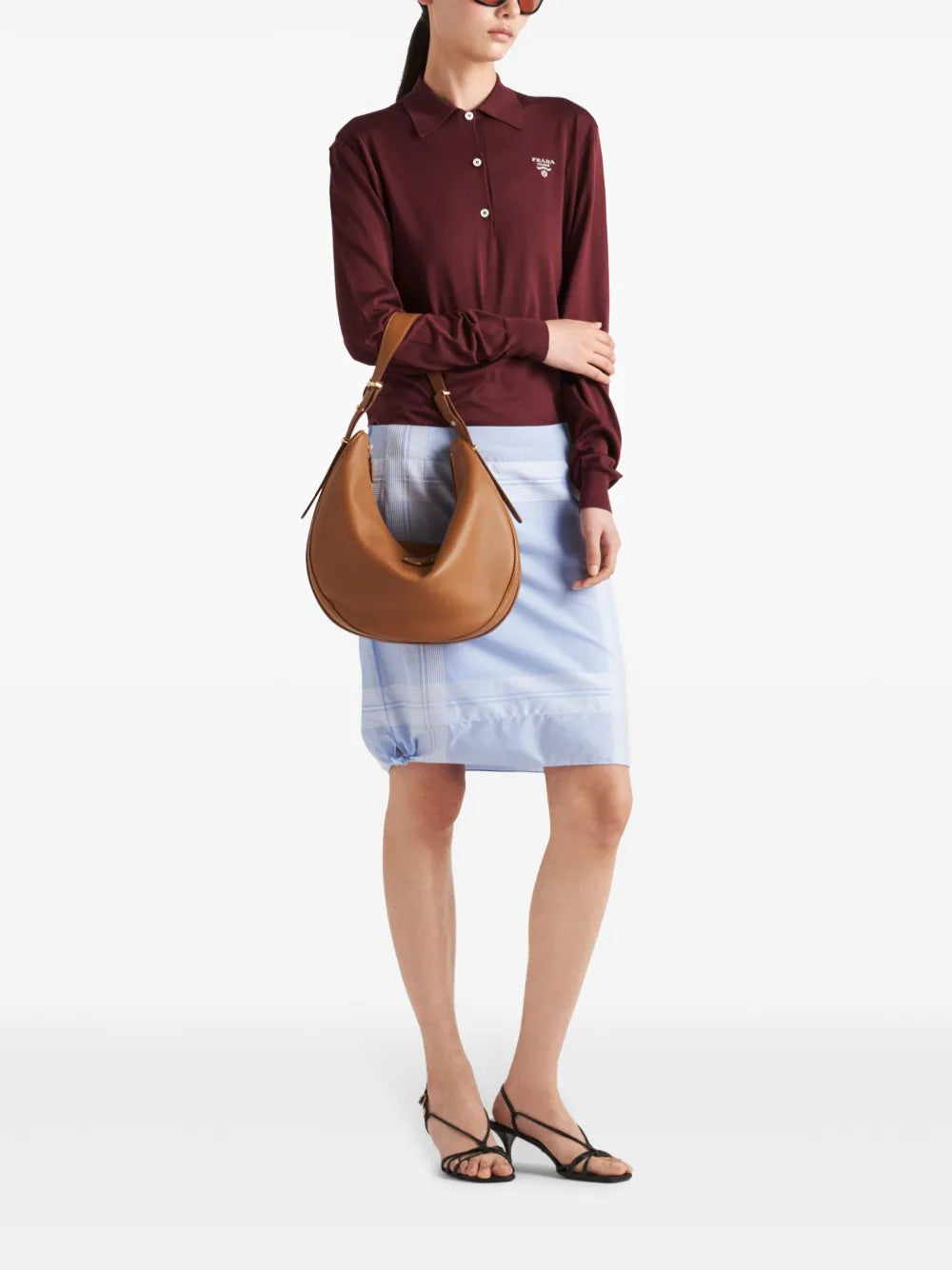 Checked Cotton Mini Skirt