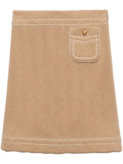 Knitted Cotton Mini Skirt