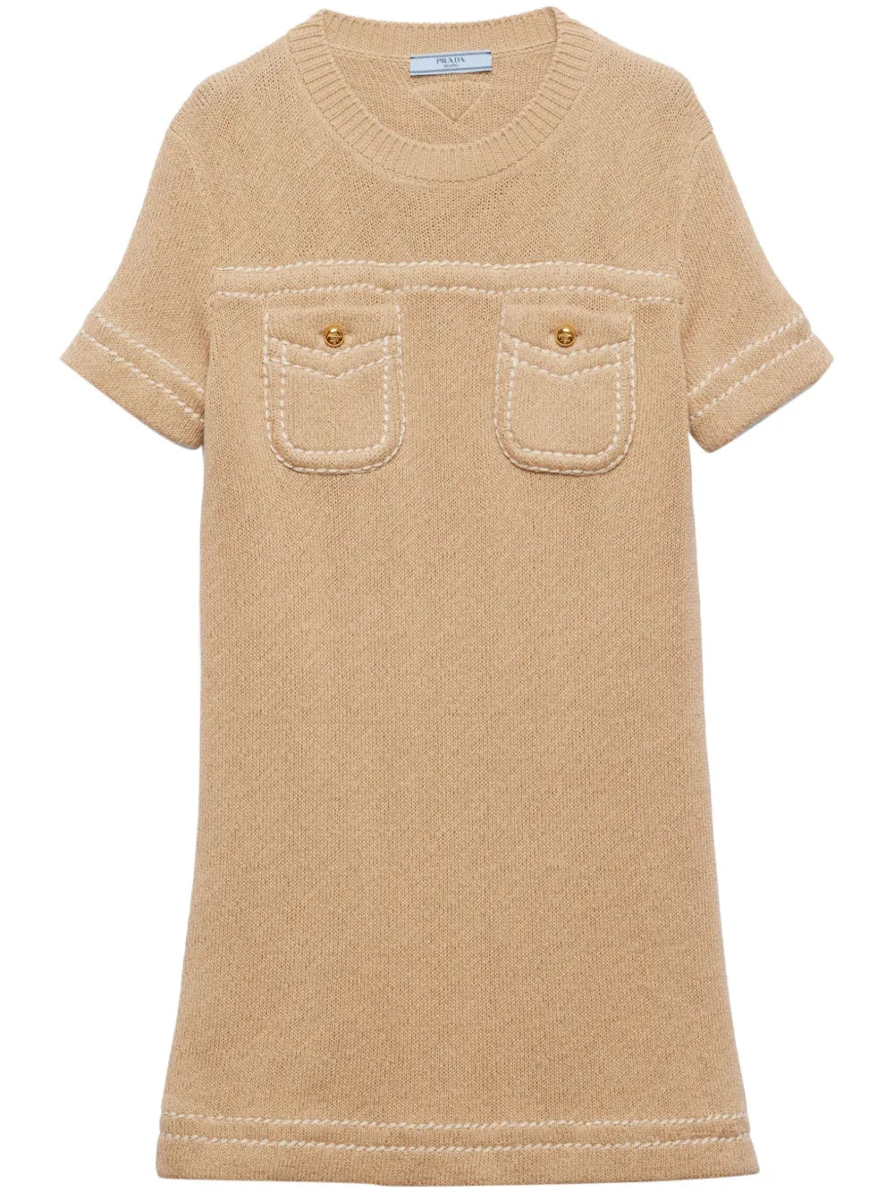 Knitted Cotton Mini Dress