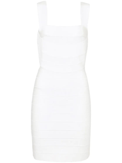 Square-Neck Bandage Minidress