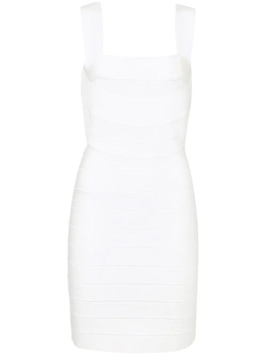 Square-Neck Bandage Minidress