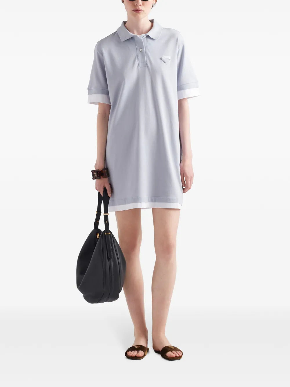 Cotton-Piqué Polo Mini Dress