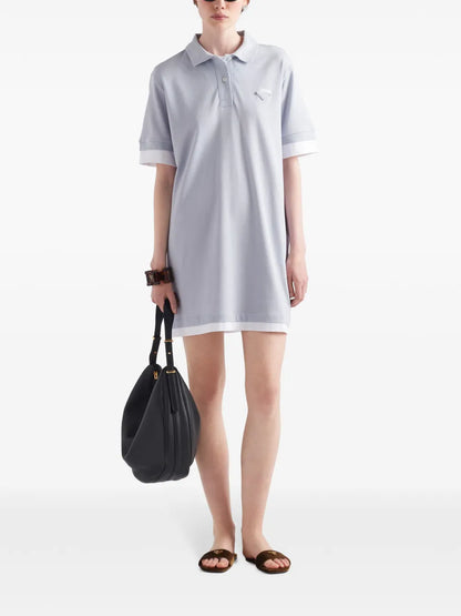 Cotton-Piqué Polo Mini Dress