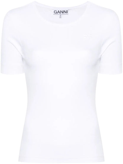 Logo-Embroidered Ribbed T-Shirt