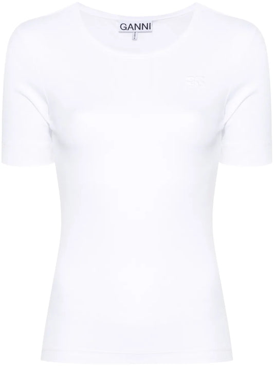 Logo-Embroidered Ribbed T-Shirt