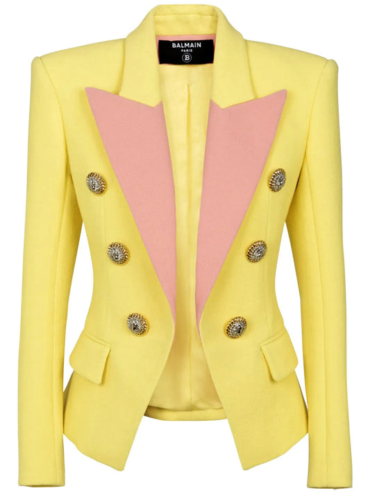 Peak-Lapel Two-Tone Blazer