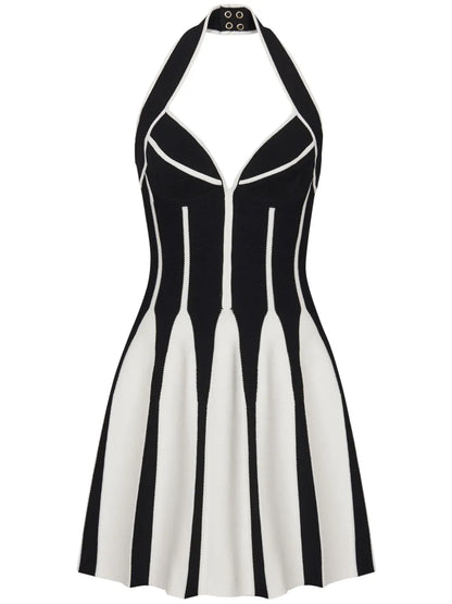 Halterneck Knitted Minidress
