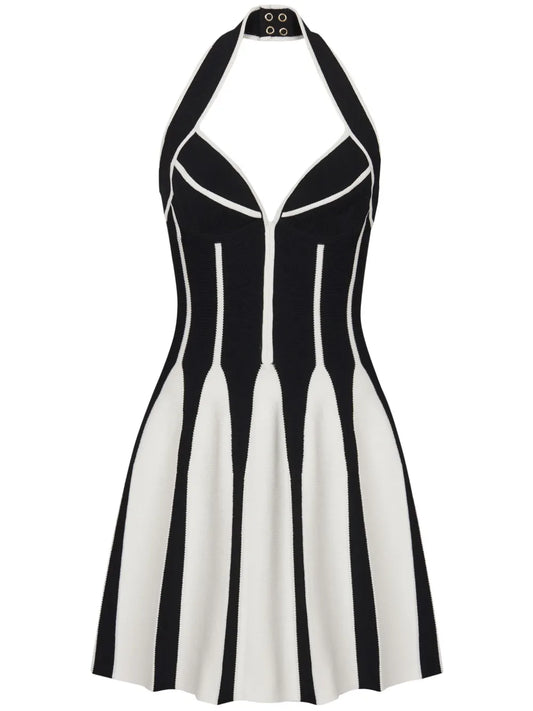 Halterneck Knitted Minidress