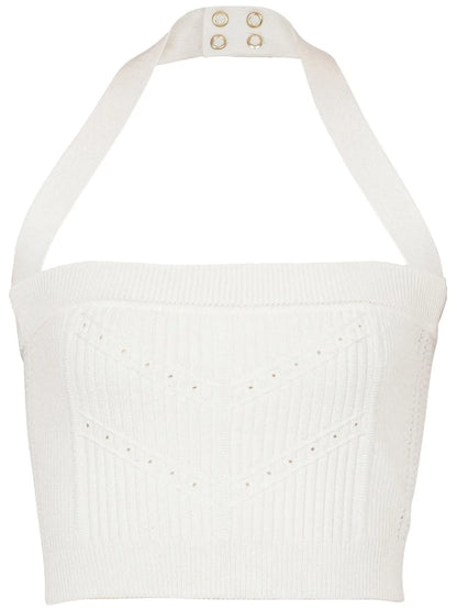 Knitted Halterneck Crop Top
