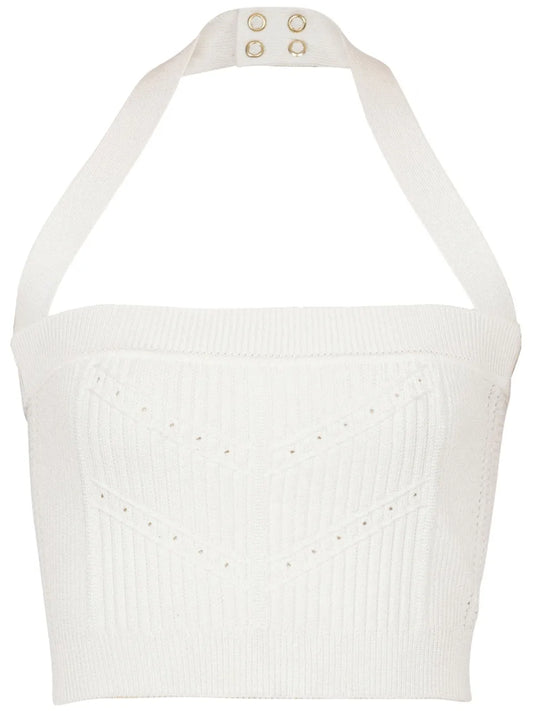 Knitted Halterneck Crop Top