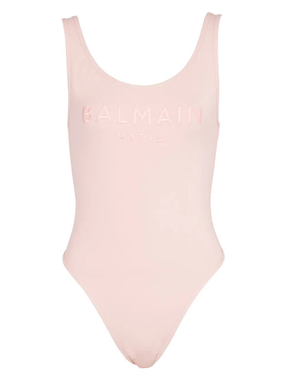 Embroidered-Logo One-Piece Swimsuit