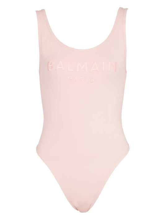 Embroidered-Logo One-Piece Swimsuit