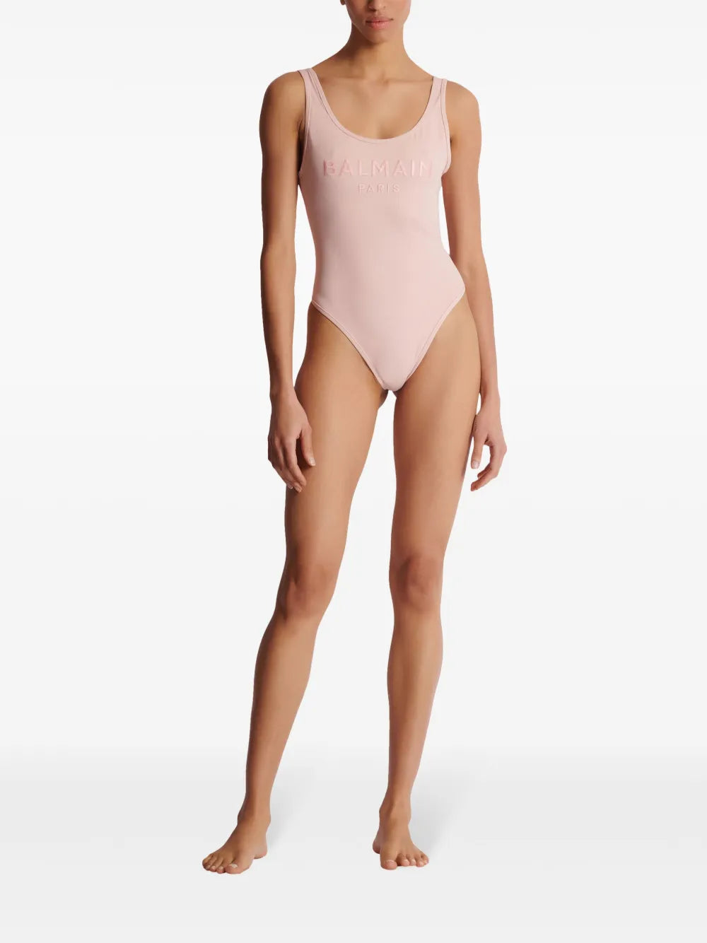 Embroidered-Logo One-Piece Swimsuit
