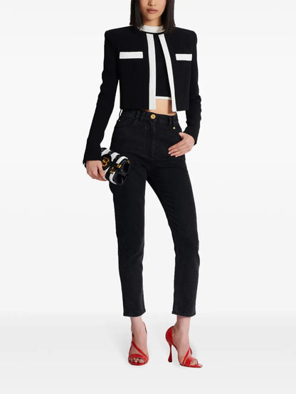 Two-Tone Halterneck Top