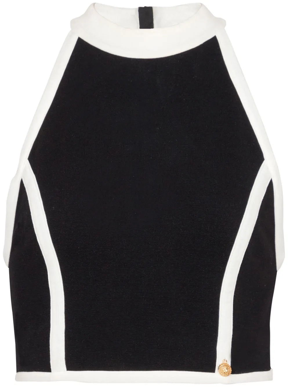 Two-Tone Halterneck Top