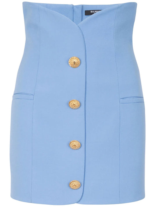 Buttoned Tulip Miniskirt