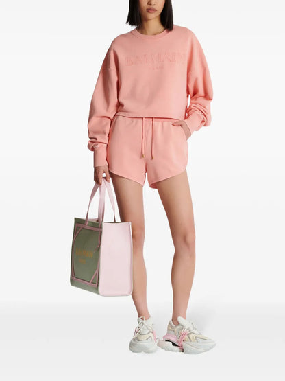 Embroidered-Logo Cotton Shorts