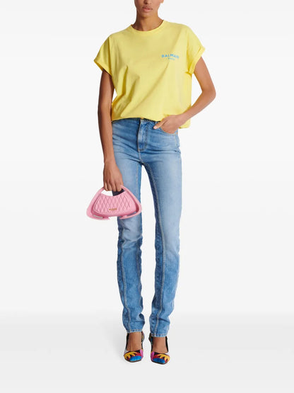 Flocked-Logo Cotton T-Shirt