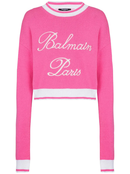 Balmain Signature Logo-Embroidered Jumper
