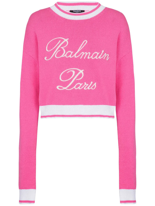 Balmain Signature Logo-Embroidered Jumper