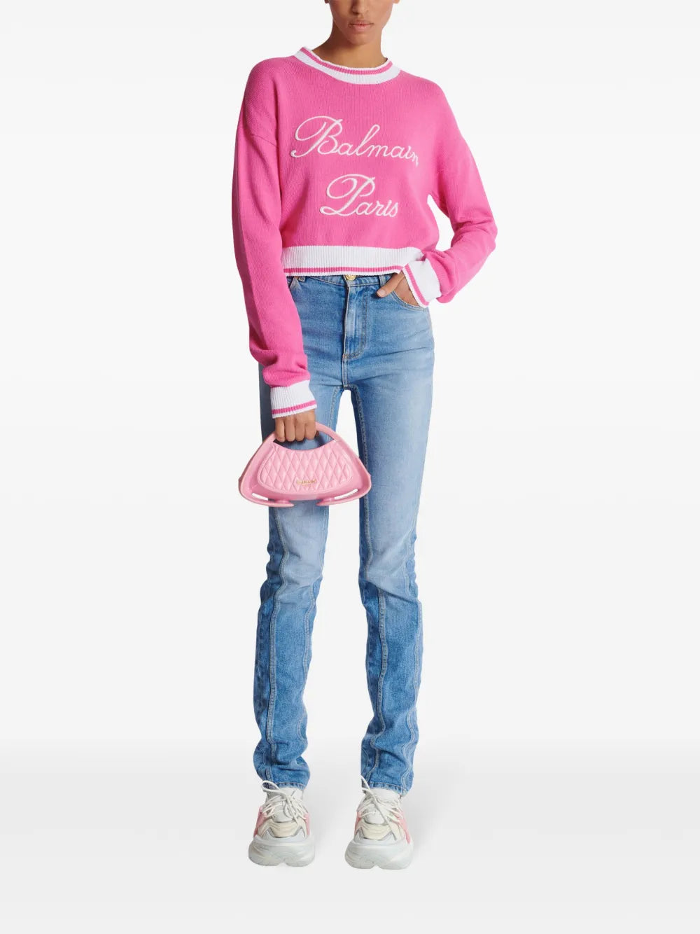 Balmain Signature Logo-Embroidered Jumper