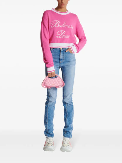 Balmain Signature Logo-Embroidered Jumper
